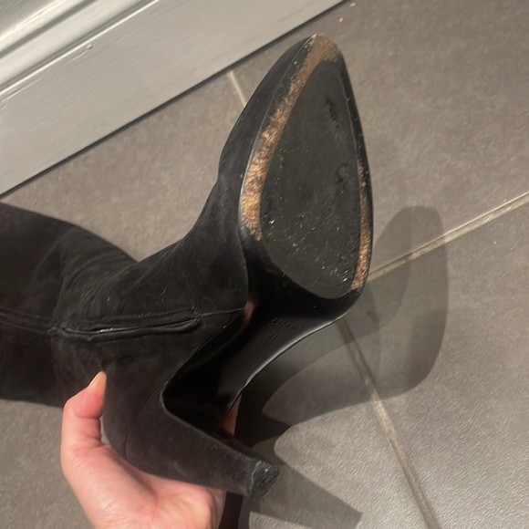 Prada platform black suede boots - Picture 4 of 7